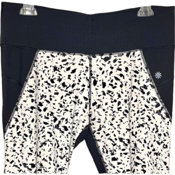 Athleta Printed Stealth TruCool Max Airflow Capris - Black/White/Gray - XL - Picture 4 of 10